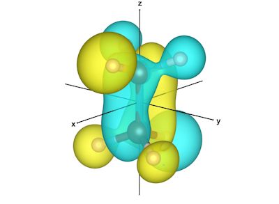エタンの分子軌道_2eu軌道(LUMO)